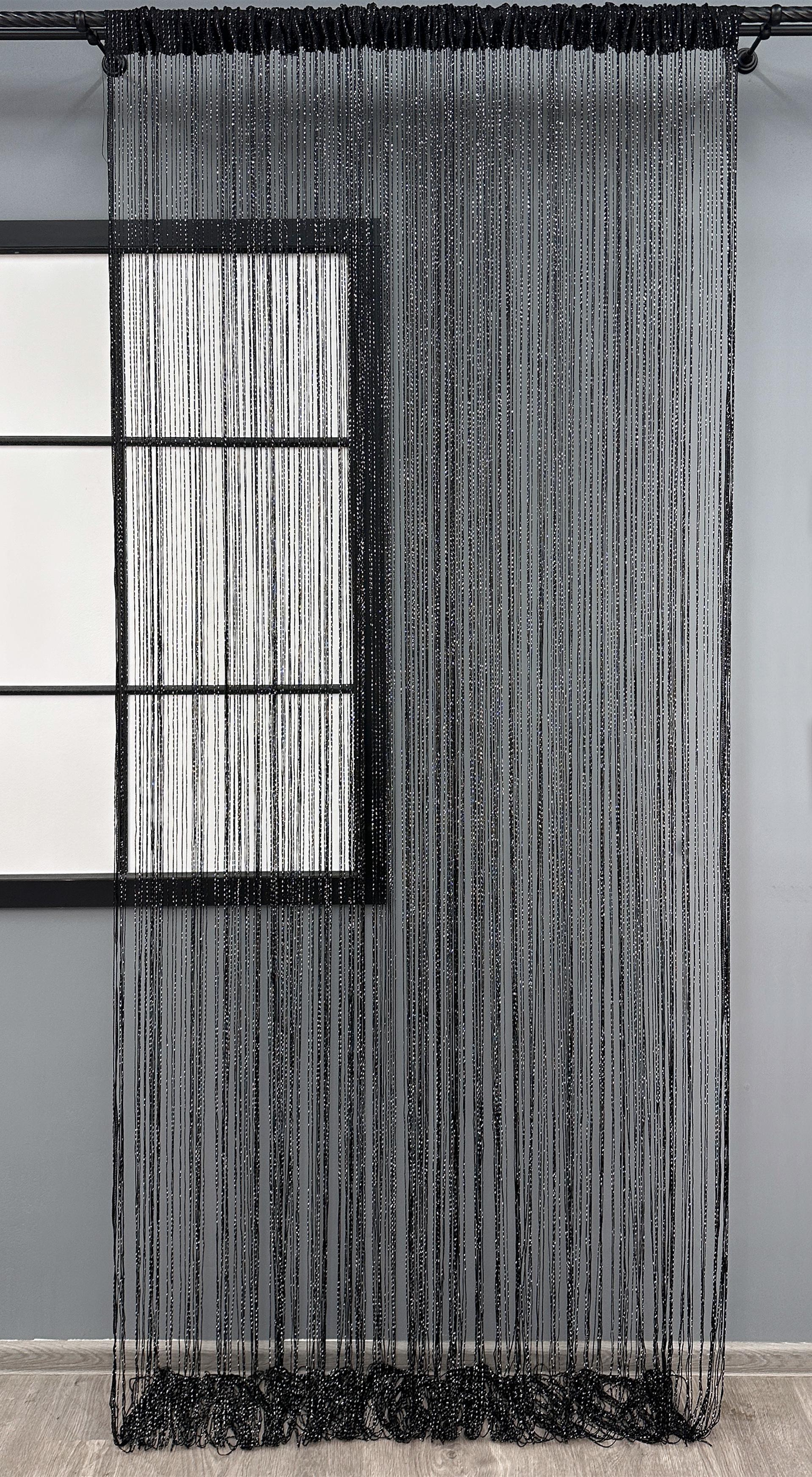 Шторы-нити с люрексом 300х300 см Черный (61-099) - фото 2 Шторы-нити с люрексом 300х300 см Черный (61-099) - фото 2
