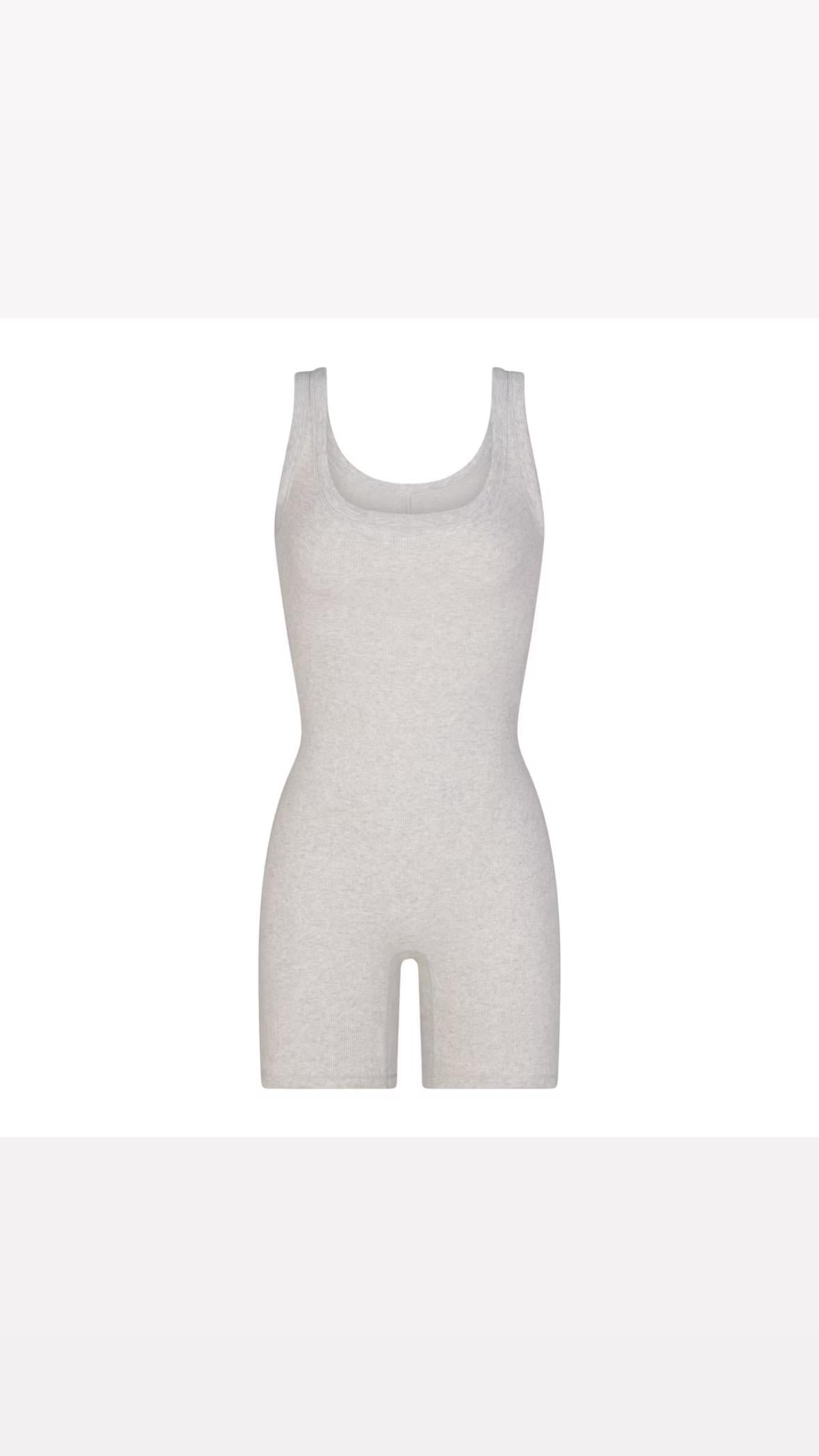 Комбинезон SKIMS Cotton Rib Onesie S Серый (30898795)