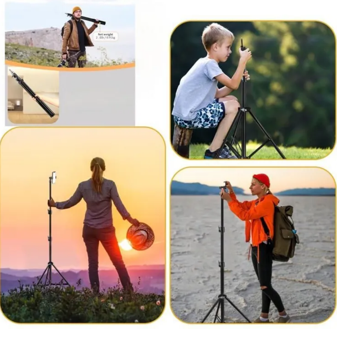 Кольцевая лампа Bluetooth LED со штативом для смартфона и пульт до 210/33 см Белый (Pro8806Led) - фото 10 Кольцевая лампа Bluetooth LED со штативом для смартфона и пульт до 210/33 см Белый (Pro8806Led) - фото 10