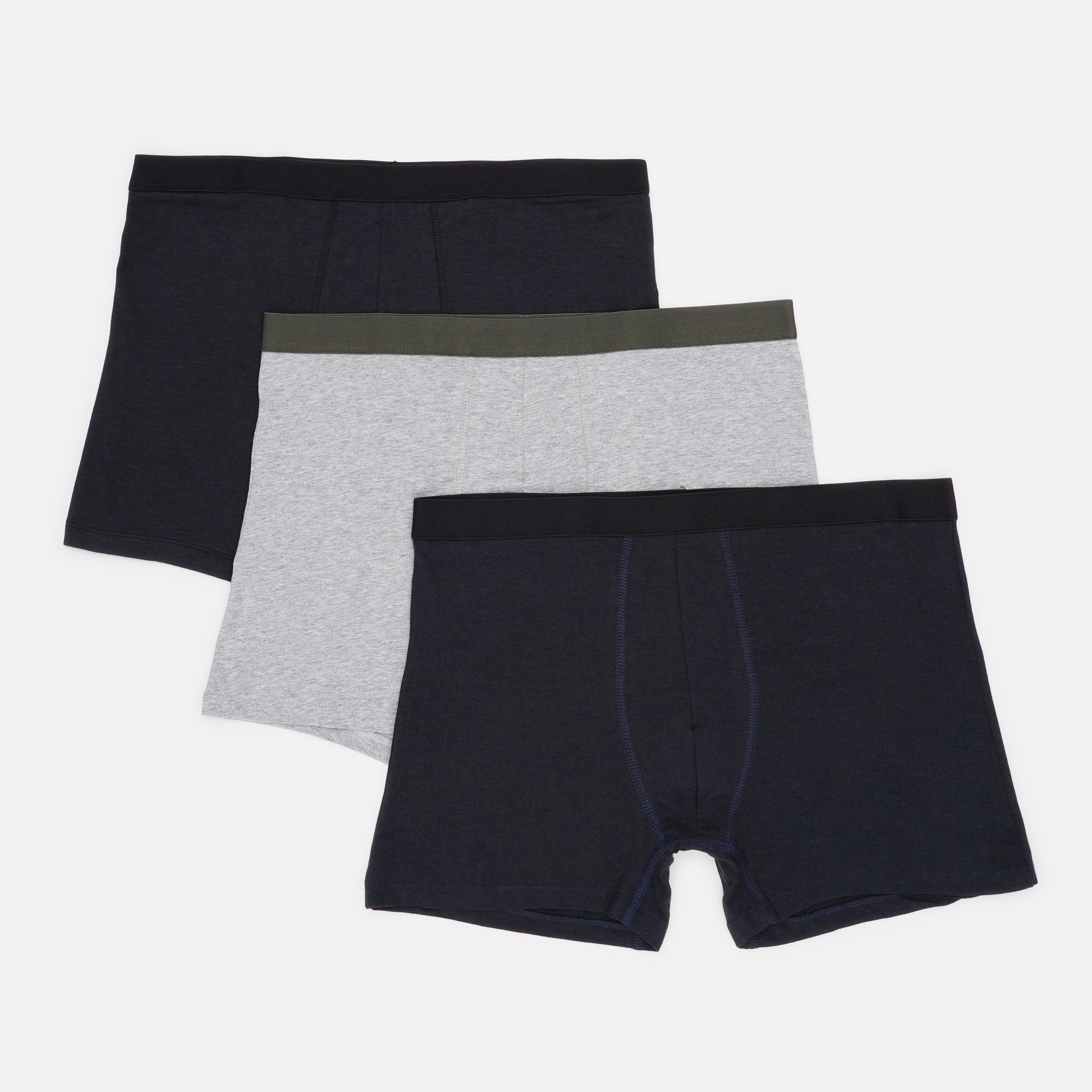 Труси Basic Collection 3 шт. XL Темно-синій/Сірий (14380903515)