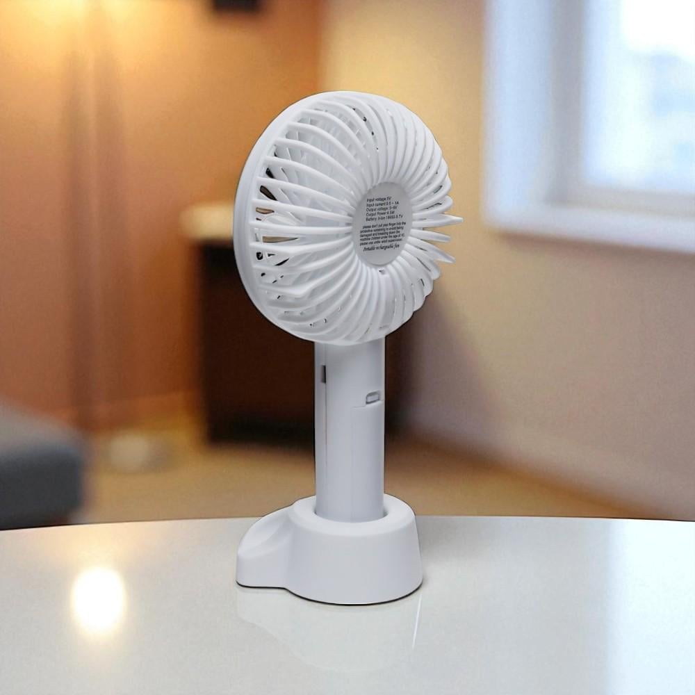 Вентилятор-міні ручний на акумуляторі X-9 800 мАг USB 3 швидкості знімна підставка Білий (38-біл-6372) - фото 5 Вентилятор-міні ручний на акумуляторі X-9 800 мАг USB 3 швидкості знімна підставка Білий (38-біл-6372) - фото 5
