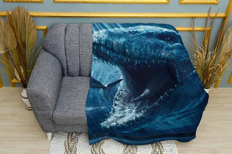 Плед Big sea dinosaur Jurassic Park плюш двухслойный 150х210 см (113788-3)