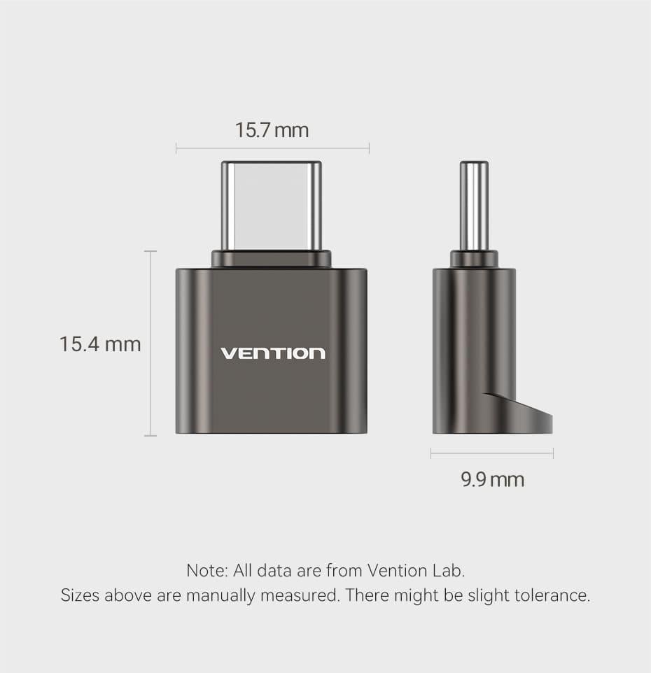 Кардридер Vention Type-C для TF Micro SD 480 Мбит/с для Чтения Карт памяти USB-C Серый (CLMH0) - фото 11