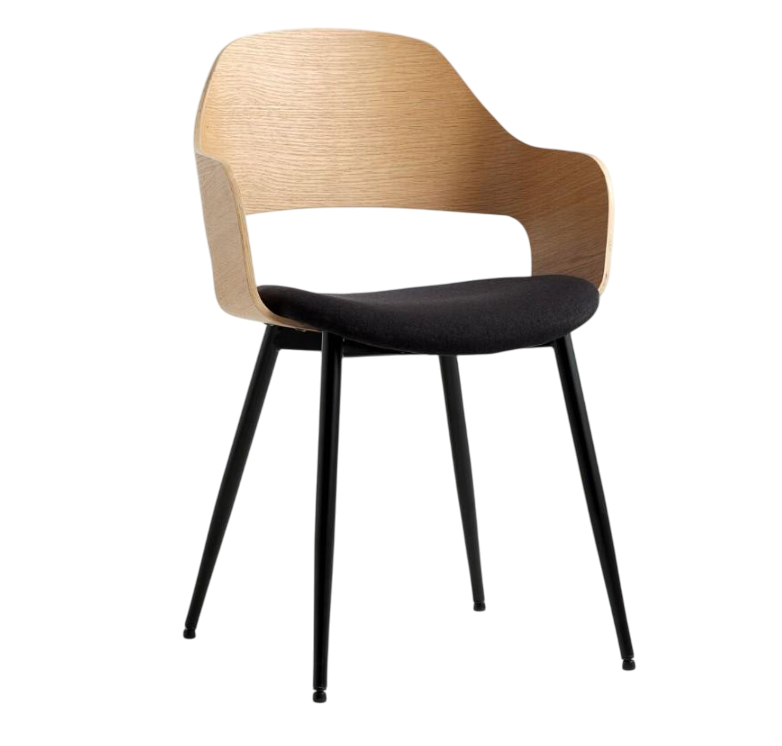 Стул обеденный 52х82х62 см Дуб/Черный (fa526d26)