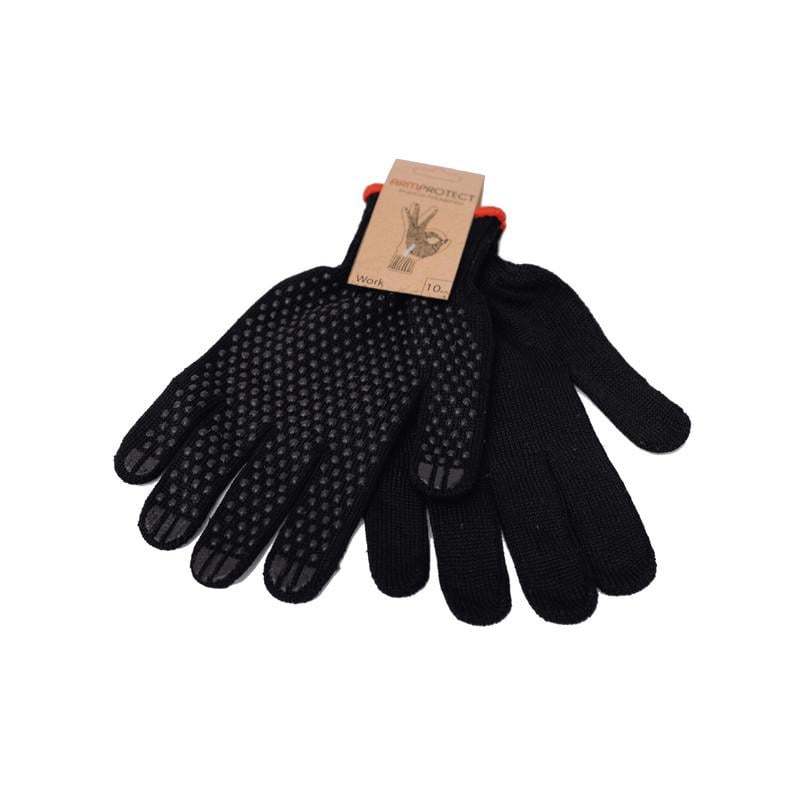 Рукавички робочі Metalvis Armprotect Work 10 клас в'язання XL 10 50ХБ/50ПЕ із ПВХ покриттям Чорний (INSPRRRU00AW0SCU0P)