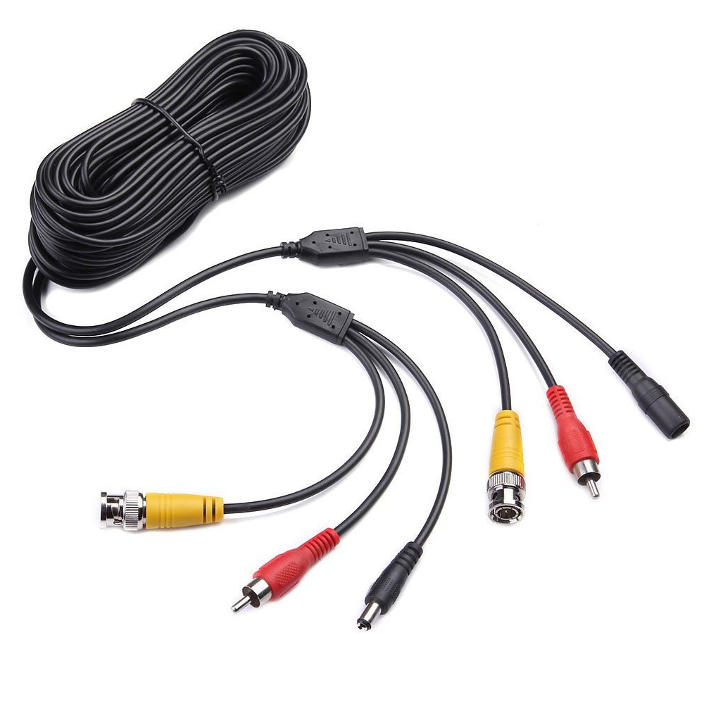 Патч-корд коаксиальный VOLTRONIC BNC Q50 DC/AV комбинированный 20 м Черный (25814450)