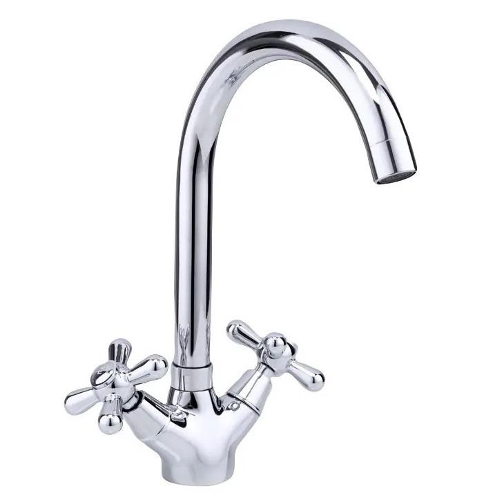 Смеситель для кухни Frap F4025 двухвентильный Хром (171213)