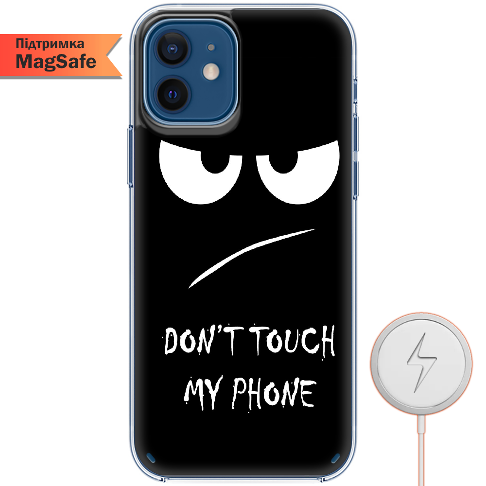 Чохол Boxface iPhone 12 Don't Touch my Phone Прозорий силікон з підтримкою MageSafe (41161-up535-41497)