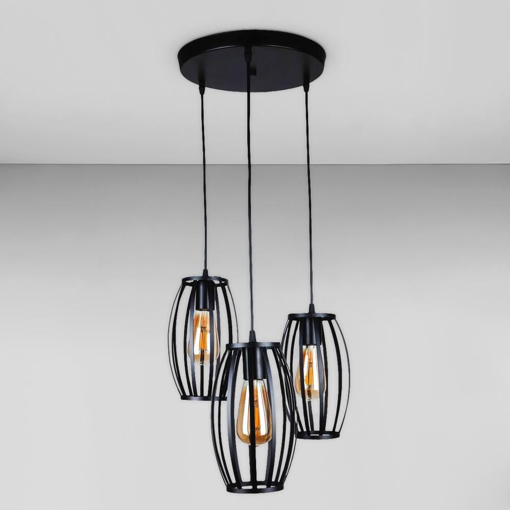 Люстра подвесная Лофт Light House LS-18453F-3 BK 300 Черный