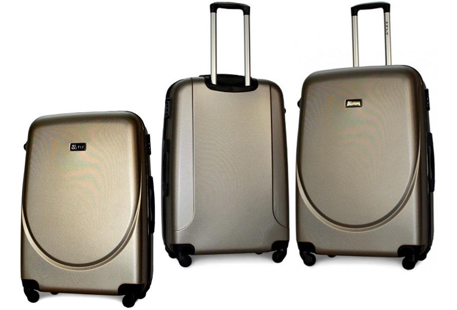 Валіза пластикова Fly 310 M на 4 колесах Бежевий (CEKRBFL310MS4BEE) - фото 4