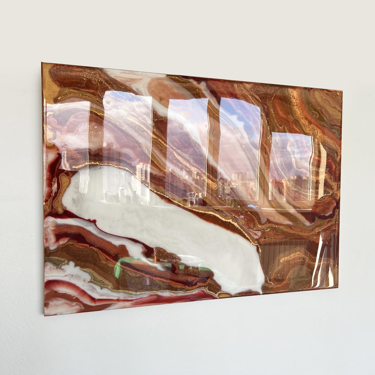 Картина з епоксидної смоли Golden Flow 50х50 см