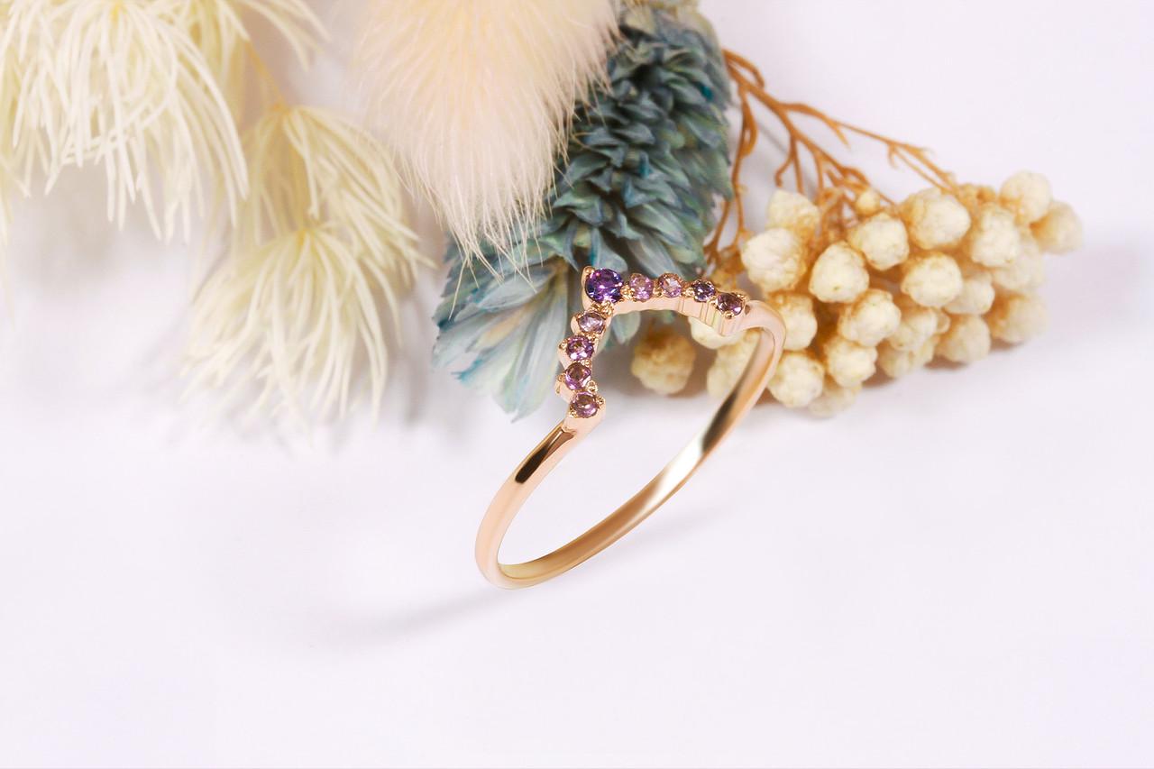 Кільце з червоного золота з аметистами (2034402034)