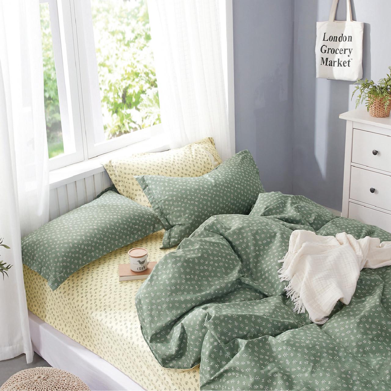 Постельное белье Viluta 22214 с простыней на резинке ранфорс двуспальное (22783)