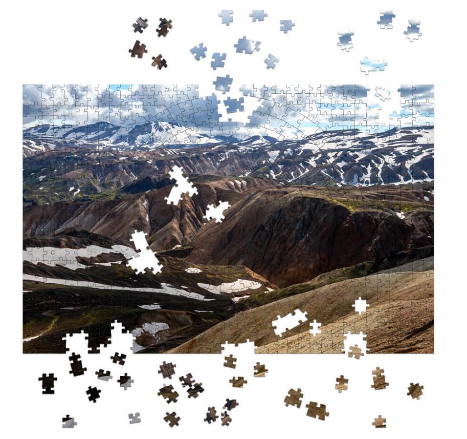 Пазл дерев'яний фігурний THEGRAVIX Гори Ландманналаугар 146 деталей