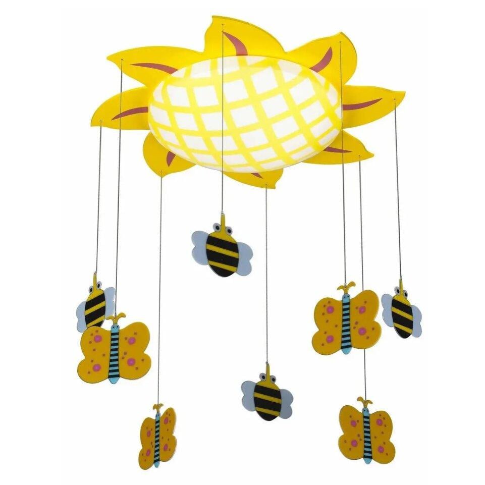 Люстра Sirius детская в виде солнца под лампу Е27 Желтый (МX12001-38D)