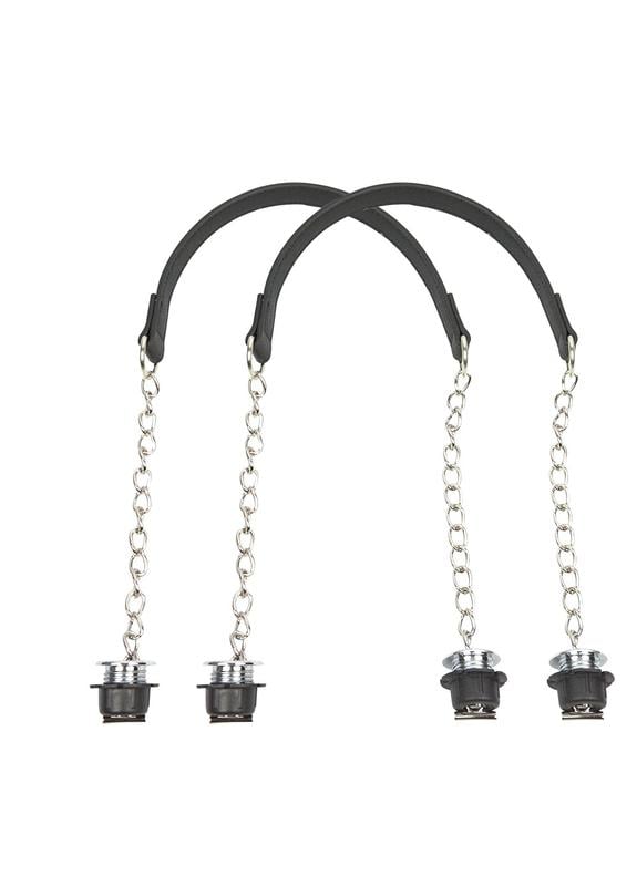 Ручки ланцюжки з кільцями 70 см Чорний (9624)