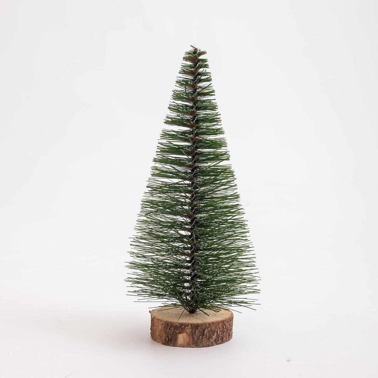 Штучна ялинка настільна Стріла SOK-М-12-3 25 см на дерев'яній підставці Зелений (30123481) - фото 2 Штучна ялинка настільна Стріла SOK-М-12-3 25 см на дерев'яній підставці Зелений (30123481) - фото 2