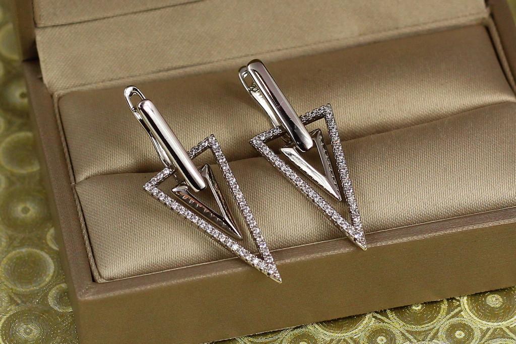 Серьги Xuping Jewelry Двойное копье 3,5 см Серебристый (2181178599)