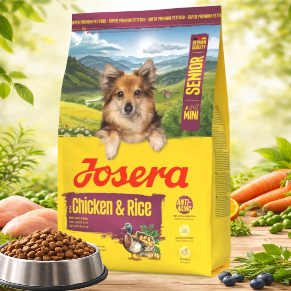 Корм сухой Josera Mini Senior Chicken&Rice Мини с лососем для мелких пород 900 г (799655.18665721Josera)