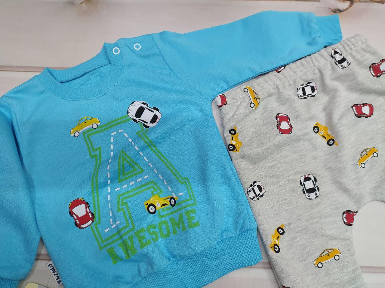 Костюм дитячий canza з машинками для хлопчика 74 см Синій (00058/74) - фото 2 Костюм дитячий canza з машинками для хлопчика 74 см Синій (00058/74) - фото 2