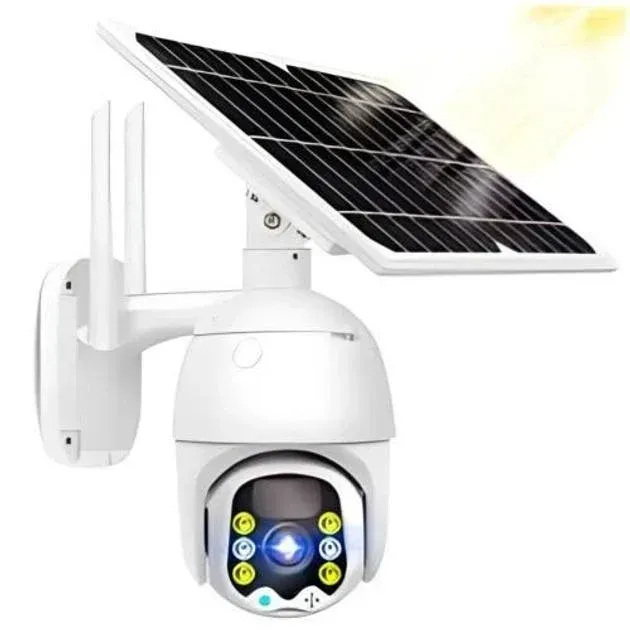 Камера видеонаблюдения с поворотом ночным видением и солнечной панелью 4G