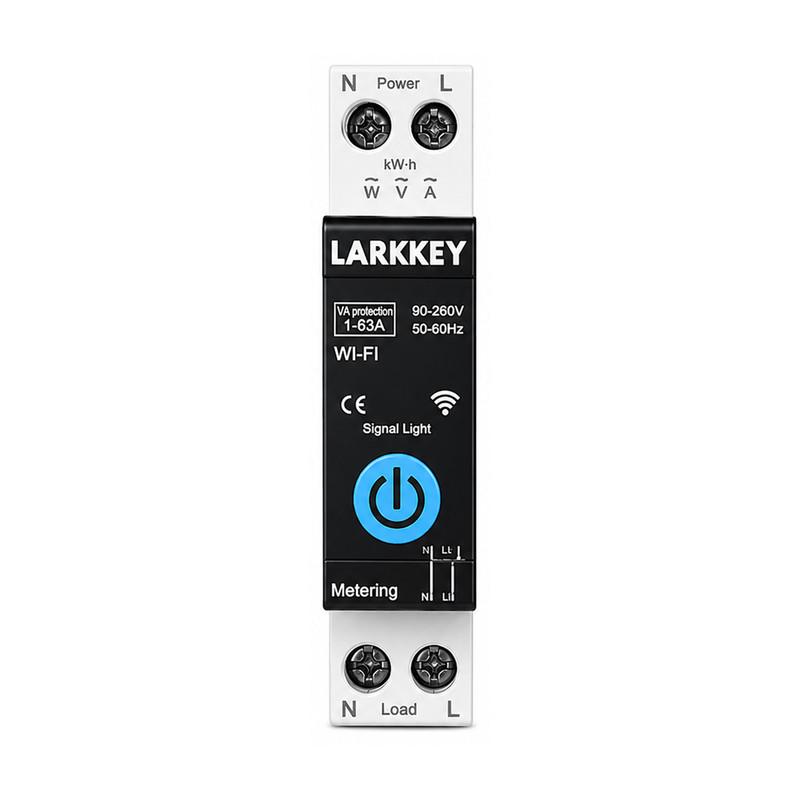 Выключатель умный WiFi LARKKEY с полной защитой/счетчиками/таймером 1P+N 63A 230V Smart Life/Tuya (LK-VAP-V2) (LK-VAP-V2)