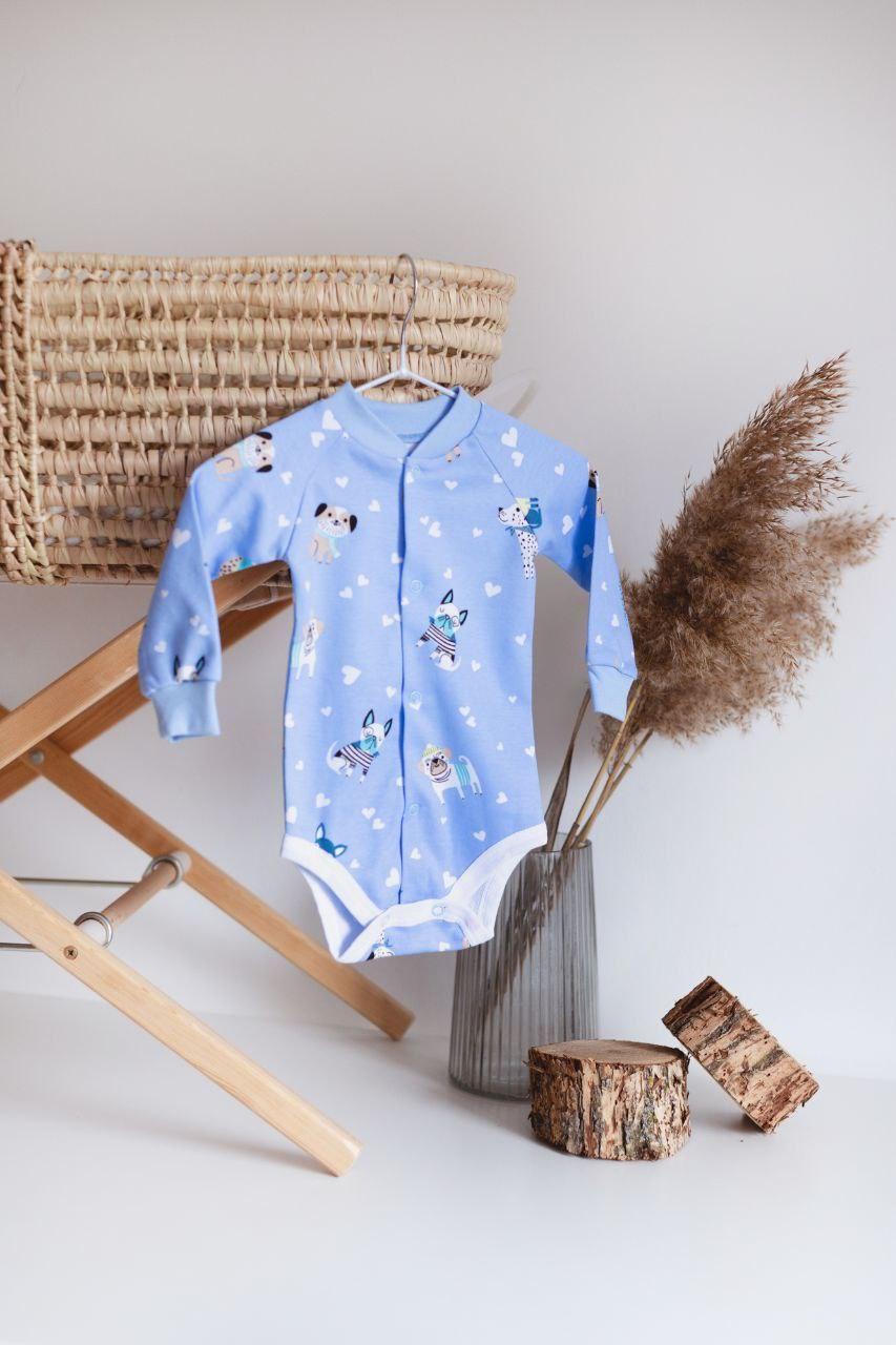 Боди с длинным рукавом интерлок Париж 74 см (2678756526)