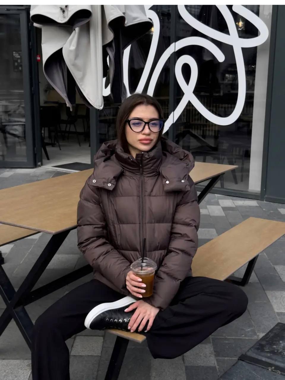 Пуховик женский зимний D&V Coture DV-009 р. 46 Шоколад (29172414) - фото 2 Пуховик женский зимний D&V Coture DV-009 р. 46 Шоколад (29172414) - фото 2