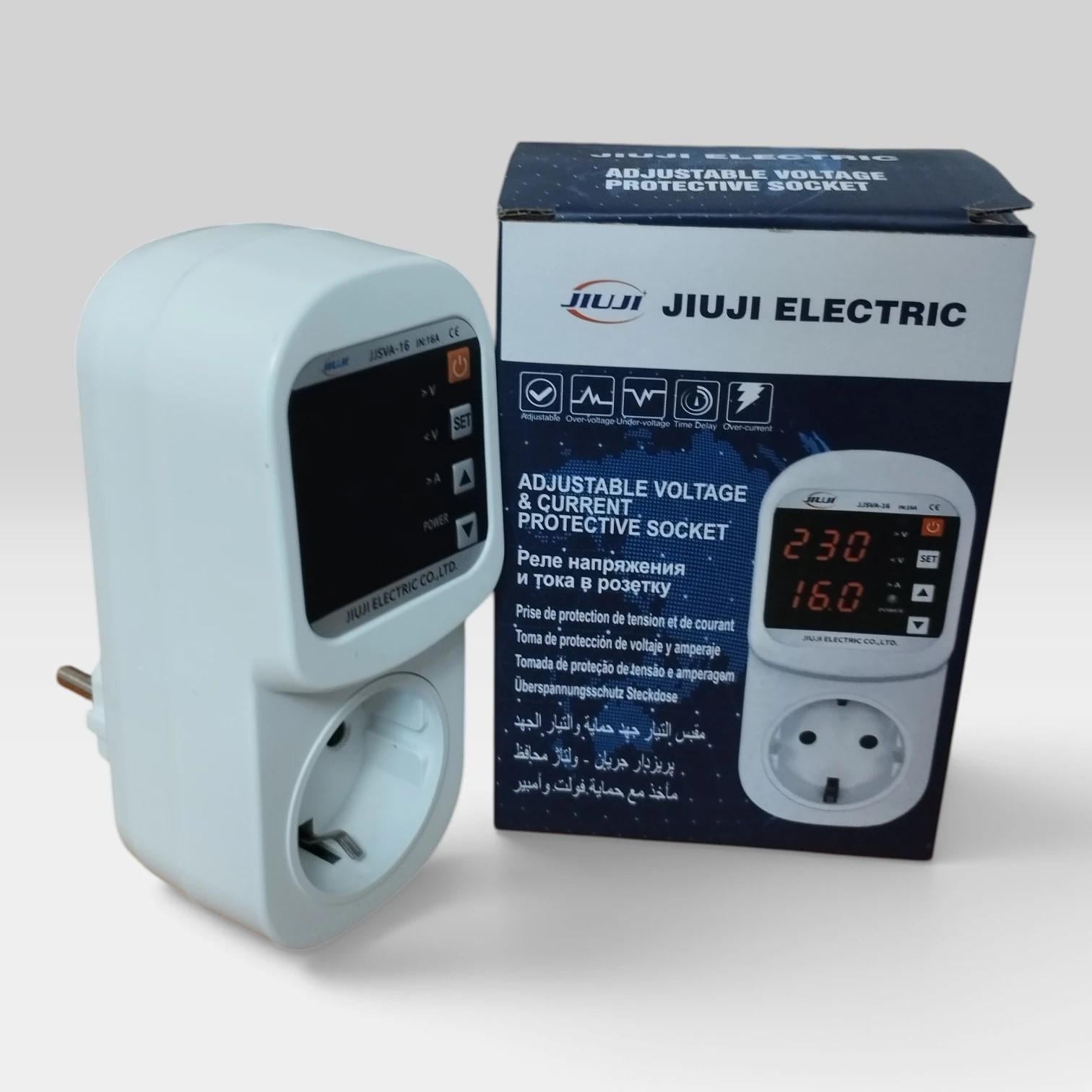Защитное реле напряжения JJSVA-16 10А в розетку