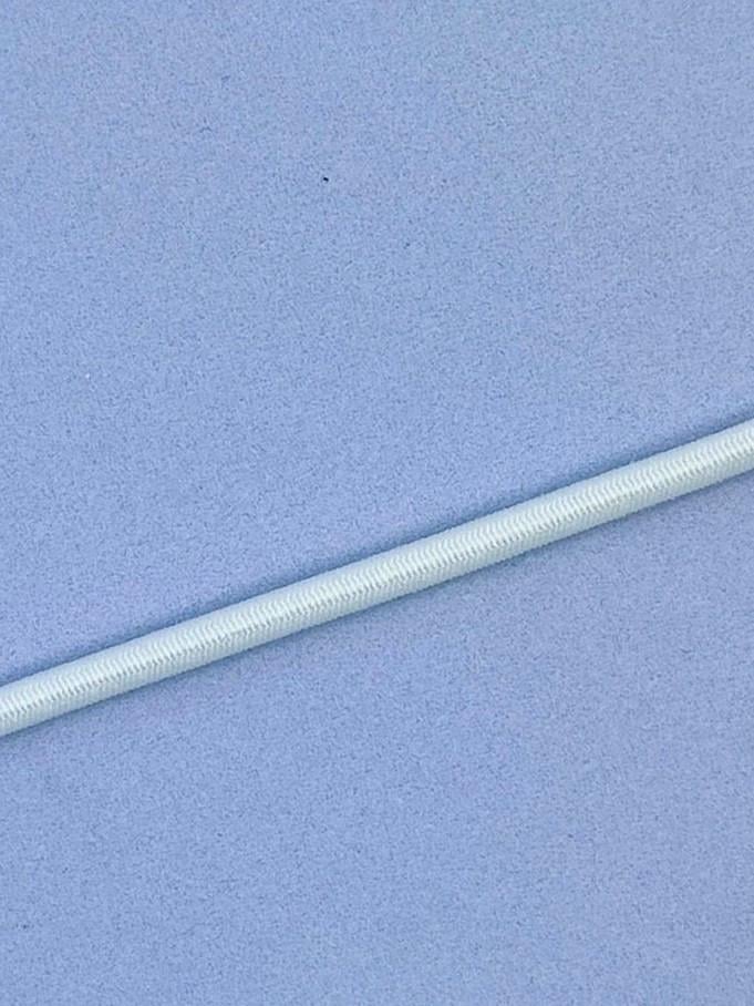 Резинка круглая шляпная 3 мм Белый (3304)