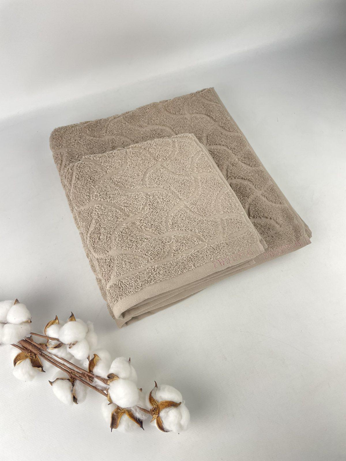 Набор полотенец Philippus Cosmos Cross Cotton 2 шт. Мокко (A459)
