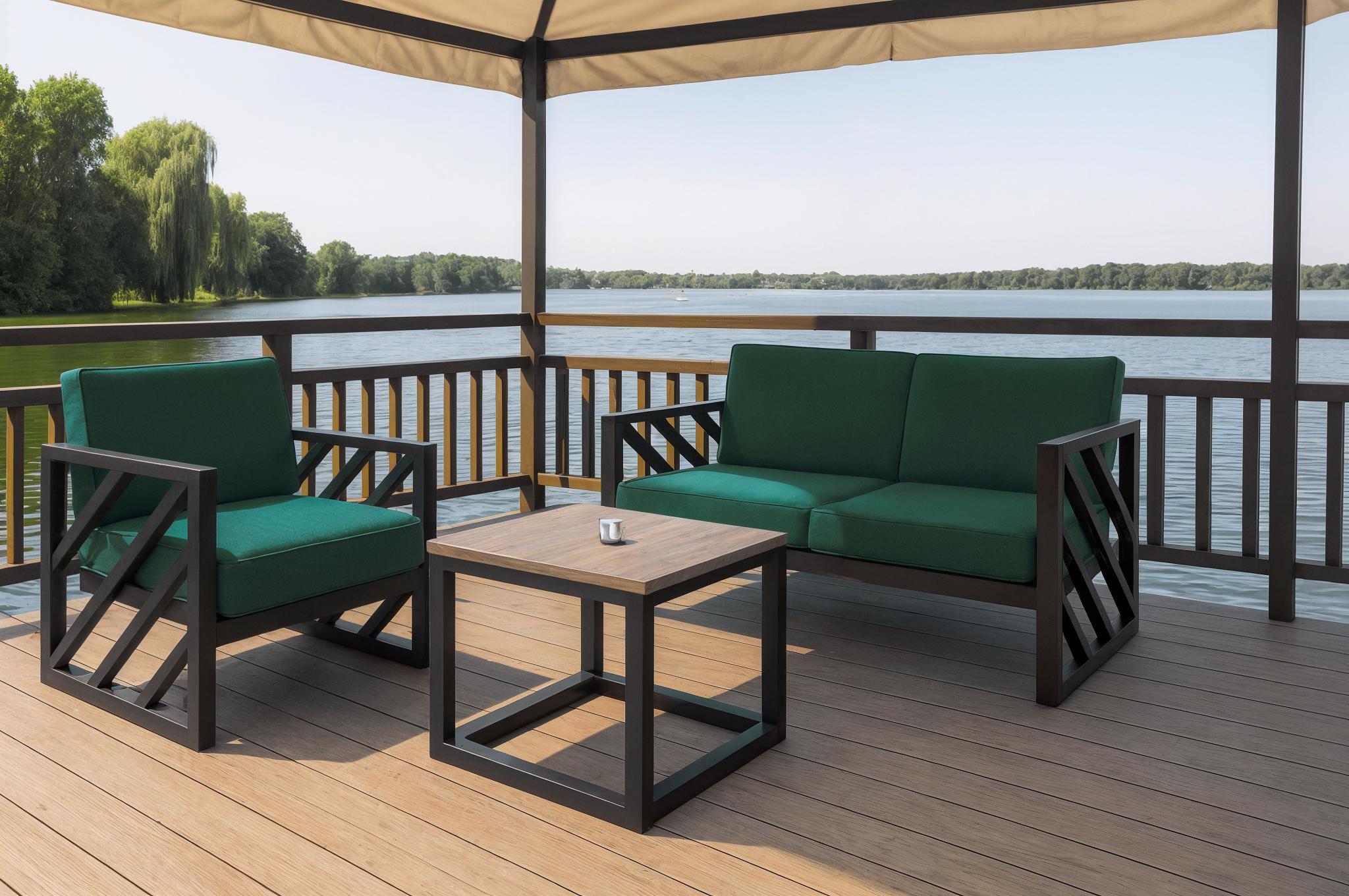 Диван металлический Tobi Sho Гранд/DV4 с подушками 750х1300х700 мм велюр Морская волна/13 (DV401232) - фото 4