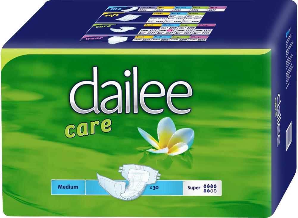 Подгузники для взрослых Dailee Care Super Medium дышащие 30 шт. (13992) - фото 1