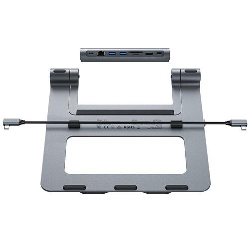 Подставка для ноутбука AceFast E5 Type-C ABS Grey (dc69dda2) - фото 4