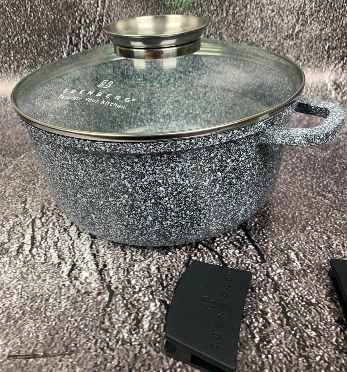 Кастрюля Edenberg с гранитным антипригарным покрытием 6,6 л 28 см (EB-3960) - фото 9 Кастрюля Edenberg с гранитным антипригарным покрытием 6,6 л 28 см (EB-3960) - фото 9