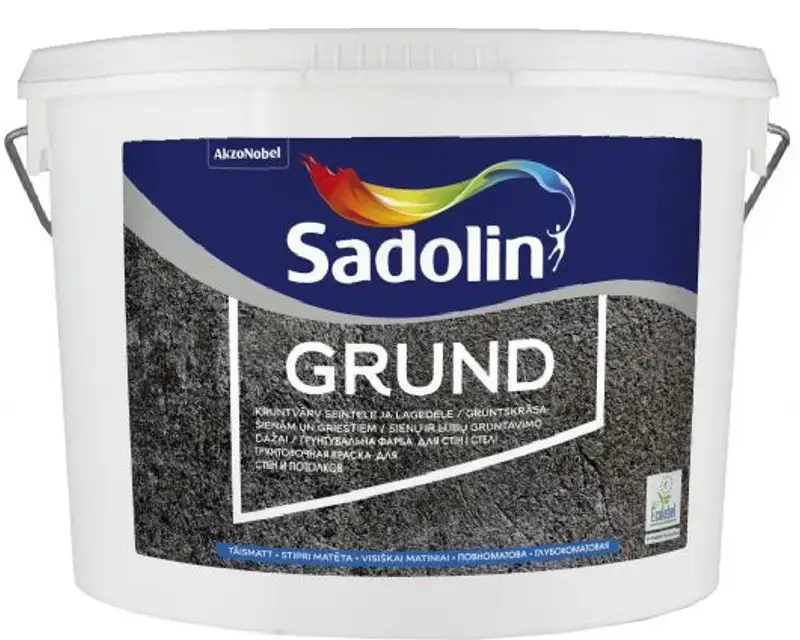 Краска грунтовочная водорастворимая Sadolin Grund 4,5 л BW Белый (2889930225)