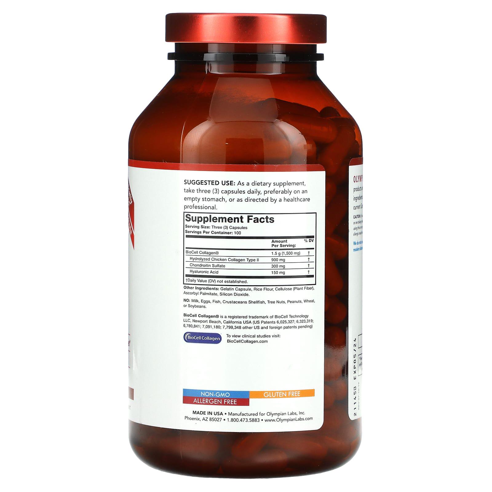 Біоактивний колаген Olympian Labs Biocell Collagen 300 капсул (1062) - фото 2 Біоактивний колаген Olympian Labs Biocell Collagen 300 капсул (1062) - фото 2