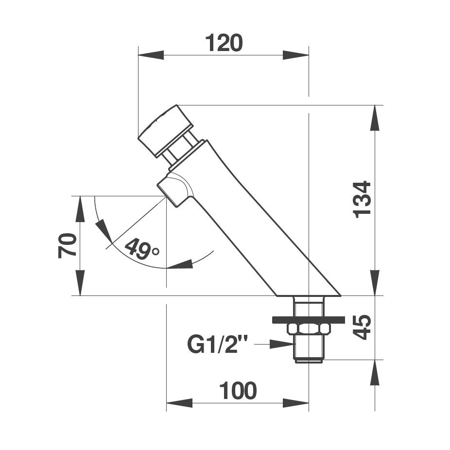 Кран-дозатор для умивальника PRESTO Neo 65100 Хром (215104) - фото 2