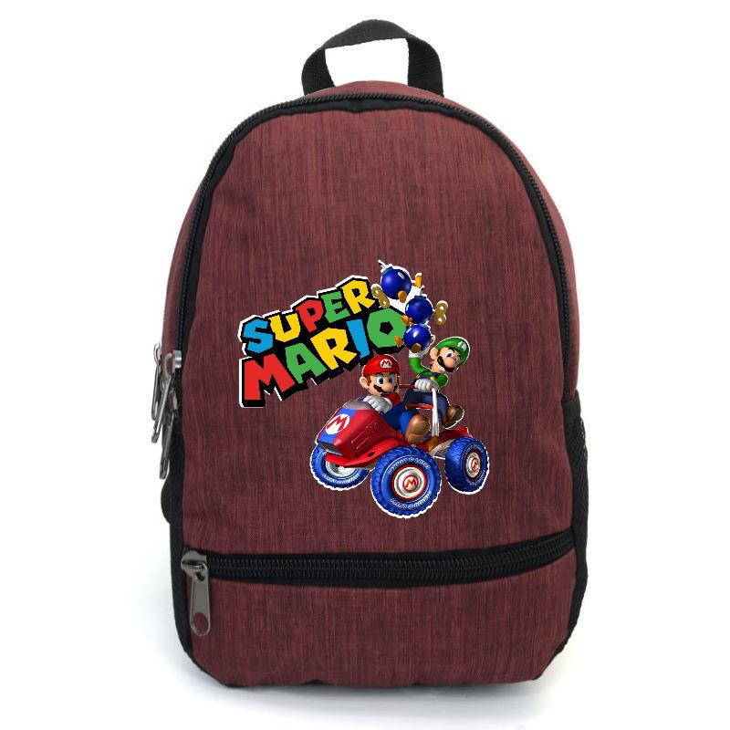 Школьный рюкзак подростковый Cappucino Toys с принтом Марио MRO 003 12,5 л Бордовый (1651410026)