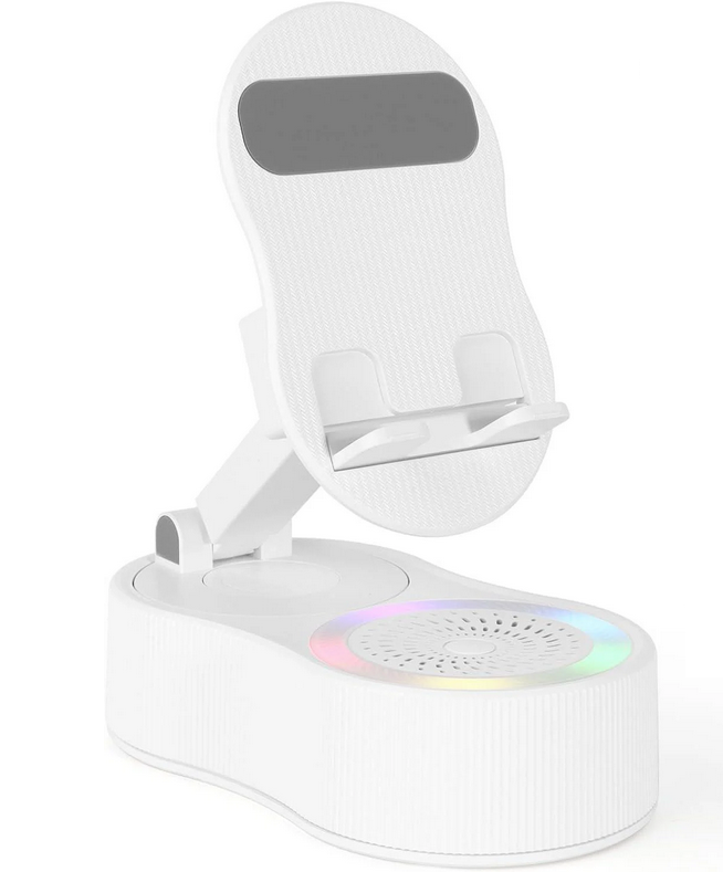 Настольная подставка для телефона с Bluetooth-колонкой Induction White