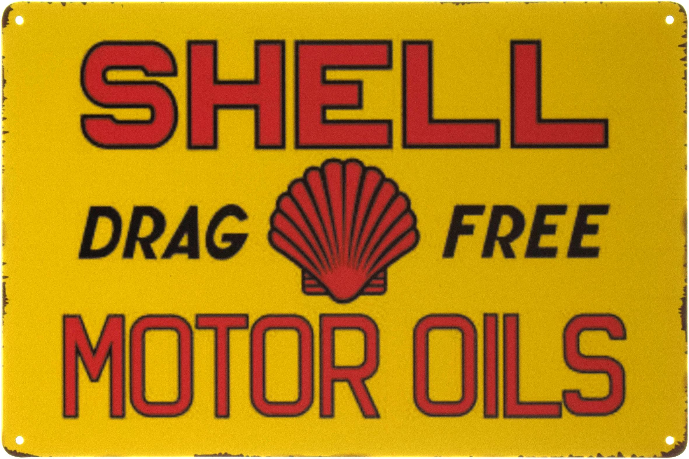 Табличка металлическая Shell Drag Free 20x30 см