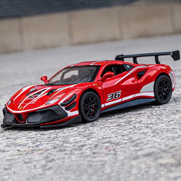 Машинка металлическая спорткар Ferrari 488 со звуком и светом 1:32 (2636888825)