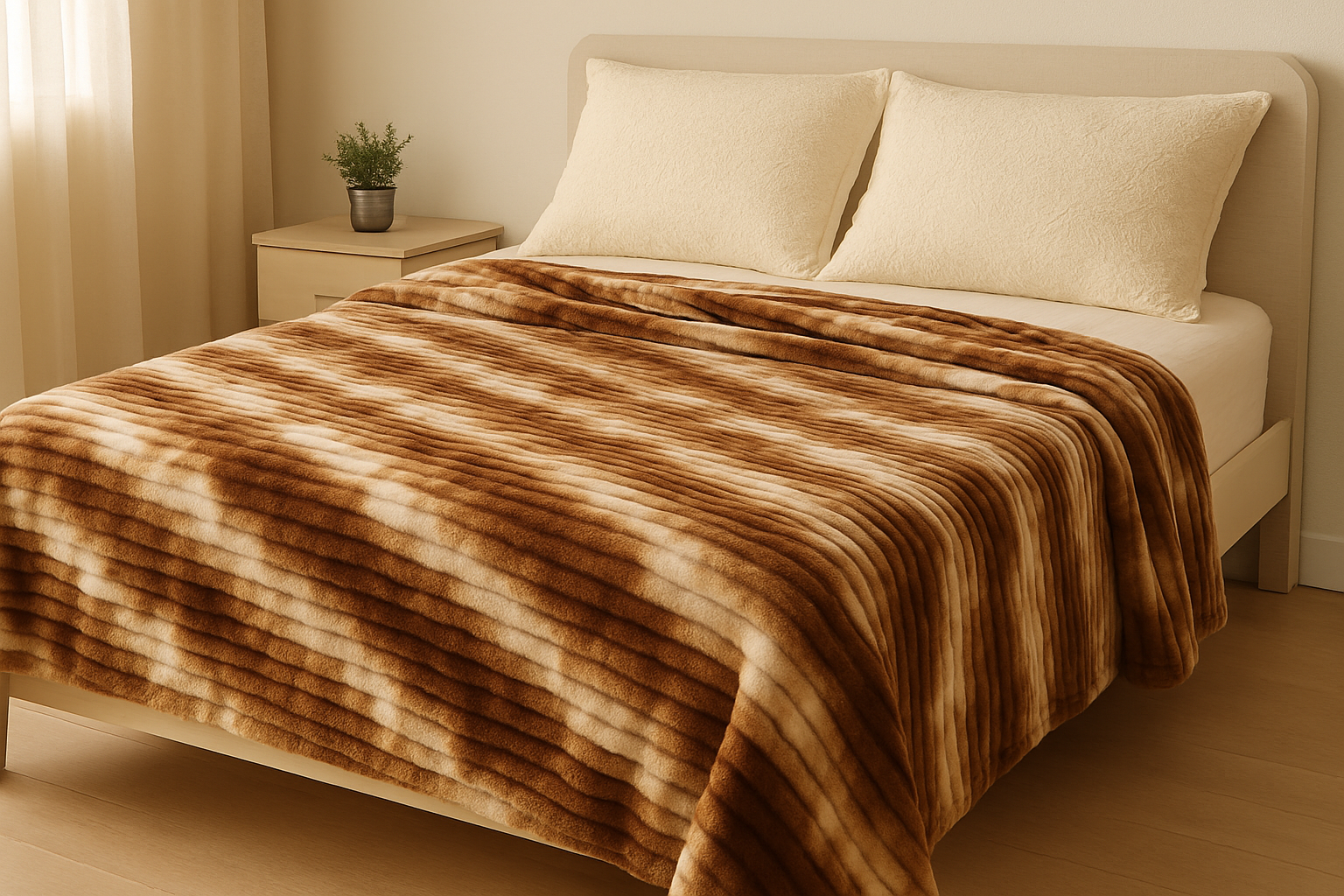 Плед флисовый полуторный Волна 160х210 см Коричневый (F-1-106-80/brown) - фото 3 Плед флисовый полуторный Волна 160х210 см Коричневый (F-1-106-80/brown) - фото 3