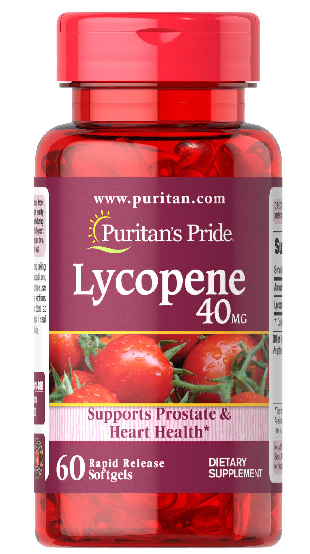 Лікопін Puritan's Pride Lycopene 40 мг 60 Softgels