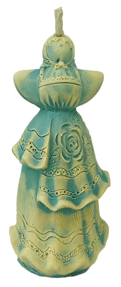 Свеча Масленица Белый/Голубой (1489)