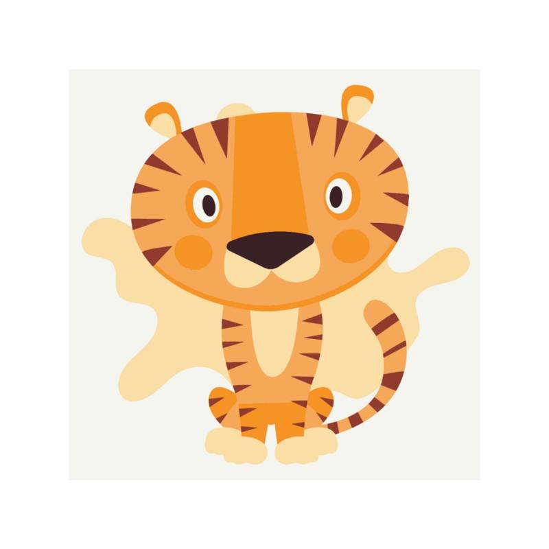 Роспись на холсте Brushme Тигренок 20х20 см (MBS018)
