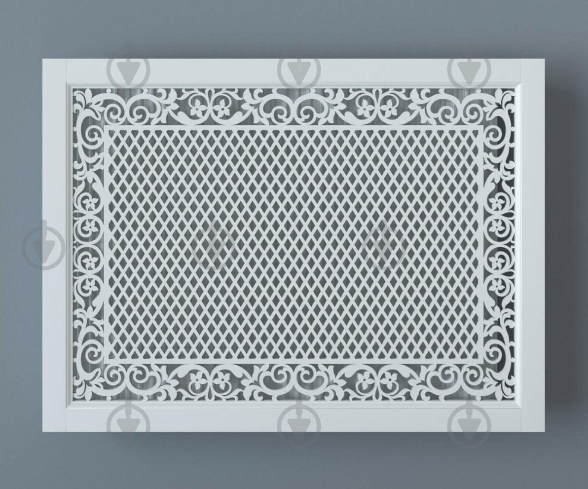 Экран-решетка декоративная на батарею отопления R55-F70 Белый (26059325) - фото 2 Экран-решетка декоративная на батарею отопления R55-F70 Белый (26059325) - фото 2