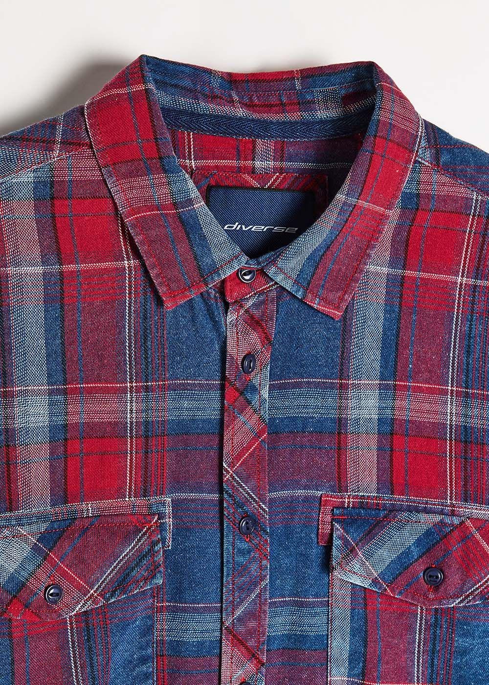 Сорочка чоловіча Diverse BURRN LG XL Синій/Червоний (5905384166678) - фото 8 Сорочка чоловіча Diverse BURRN LG XL Синій/Червоний (5905384166678) - фото 8