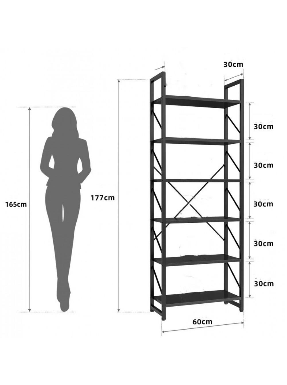 Стеллаж 6-ярусный MSM Axtell Черный (W110264503-2) - фото 3 Стеллаж 6-ярусный MSM Axtell Черный (W110264503-2) - фото 3
