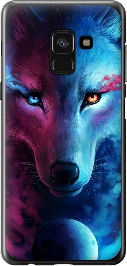 Чехол на Samsung Galaxy A8 2018 A530F Арт-волк (3999u-1344-42517)